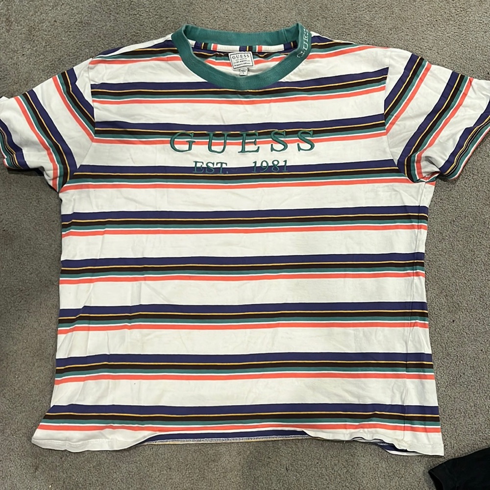 GUESS Stripe Tee Large
